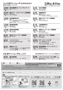 パシフィックフィルハーモニア東京　フェスタサマーミューザKAWASAKI 2025